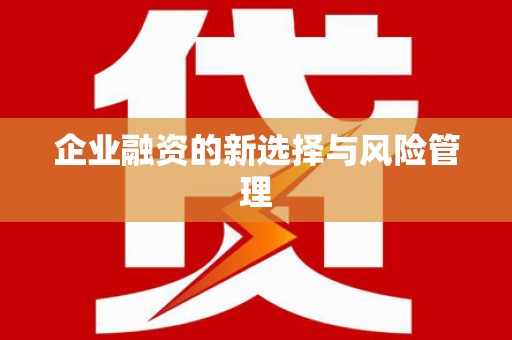 加格达奇企业融资的新选择与风险管理